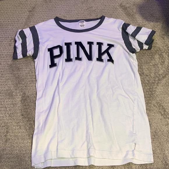 PINK stripped short sleeve - Picture 1 of 3